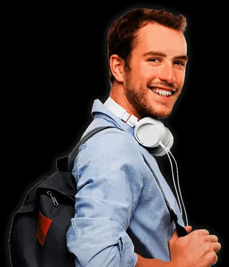 Man with shoulder bag